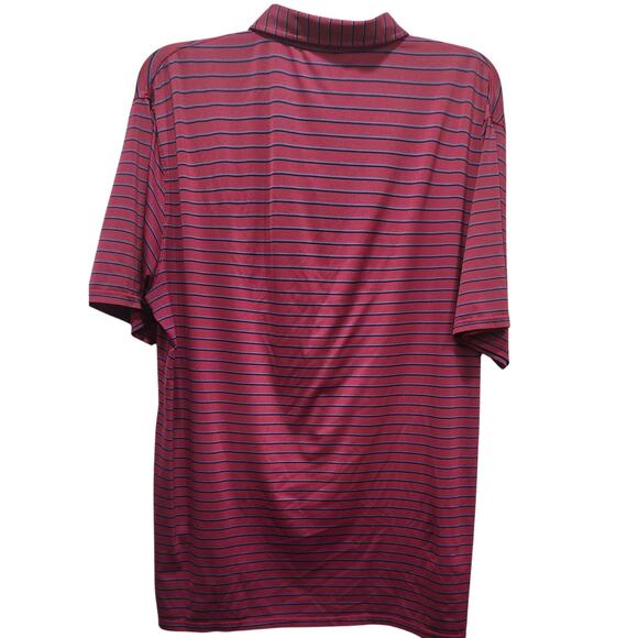 Holderness & Bourne Mens 2XL Tailored Fit Golf Polo Shirt Purple Striped - Picture 2 of 4